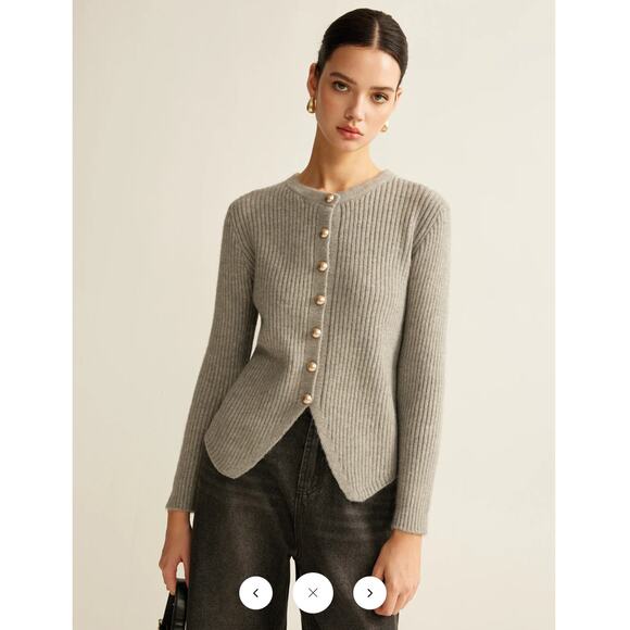 Commense Sweaters - Commense Button Down Split Cardigan Sz XL